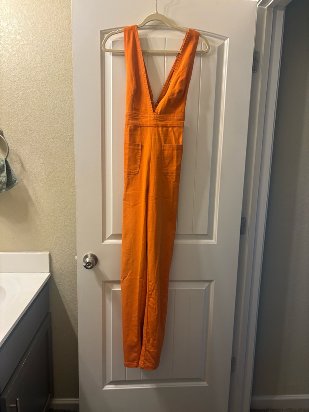 Sincerely Jules Orange Zip-Front Jumpsuit